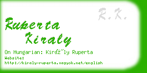 ruperta kiraly business card